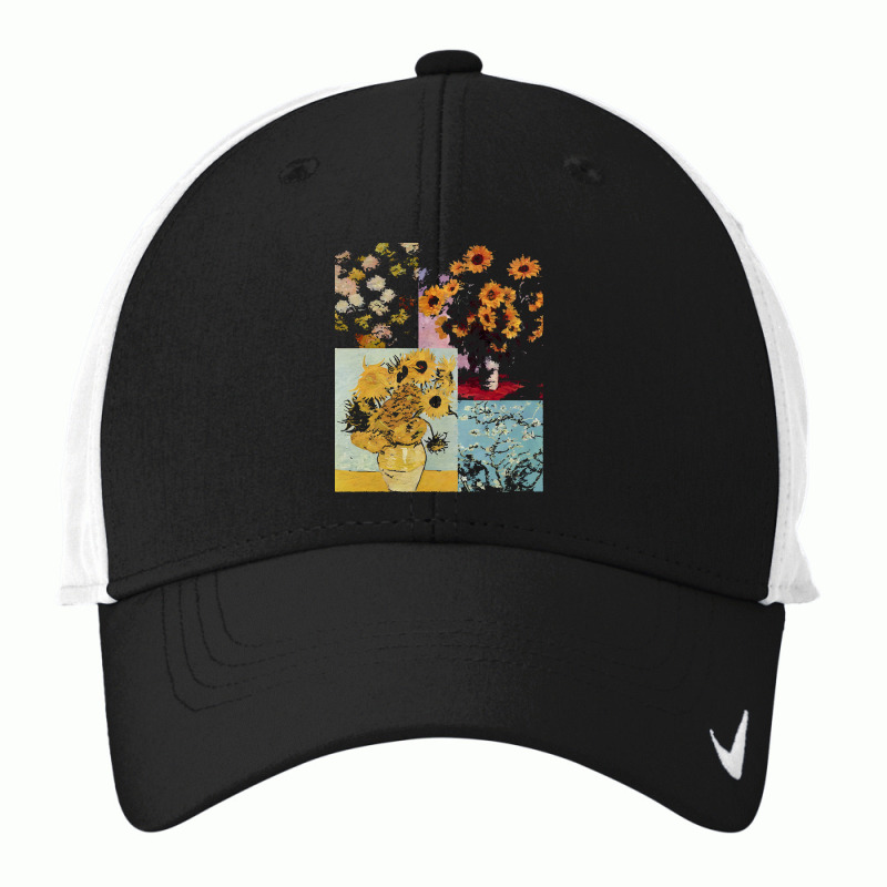 Famous Paintings T  Shirt Van Gogh Vs Claude Monet Floral Impressionis Nike Dri-FIT Cap by geldingavocet | Artistshot