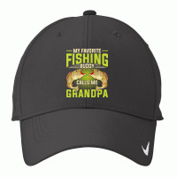 Fishing  Shirt Hobby Fisherman Grandpa Angle Fish Fathers Day Funny Fi Nike Dri-fit Cap | Artistshot