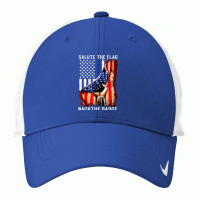 Salute The Flag Back The Badge Nike Dri-fit Cap | Artistshot