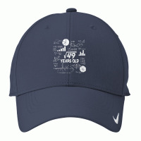 Birthday Square Root Math Problem Fun Calculation 7th T Shirt Nike Dri-fit Cap | Artistshot