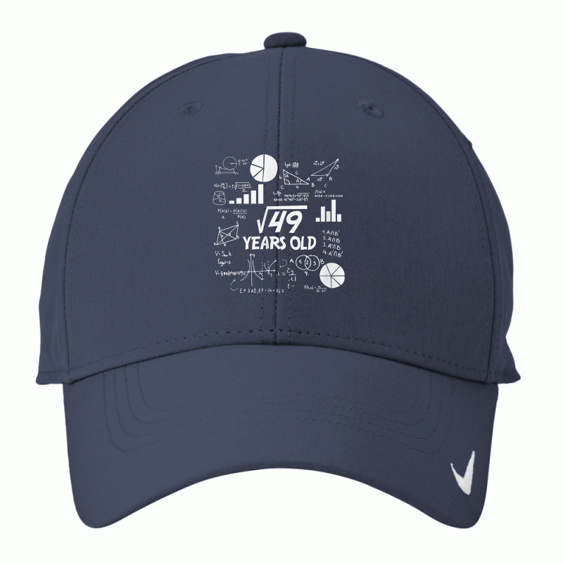 Birthday Square Root Math Problem Fun Calculation 7th T Shirt Nike Dri-FIT Cap by tognifx | Artistshot