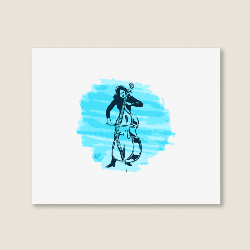 Cellist Woman Landscape Canvas Print | Artistshot