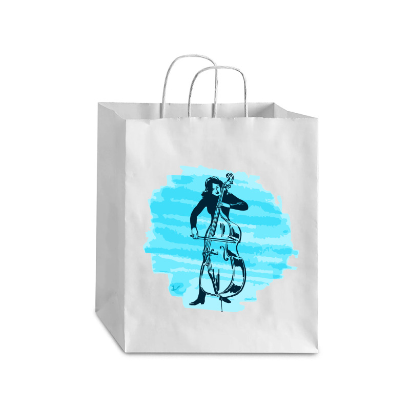 Cellist Woman Debie Paper Bag - 10 X 5 X 13 | Artistshot