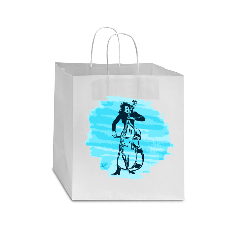 Cellist Woman Star Paper Bag - 13 X 7 X 13 | Artistshot