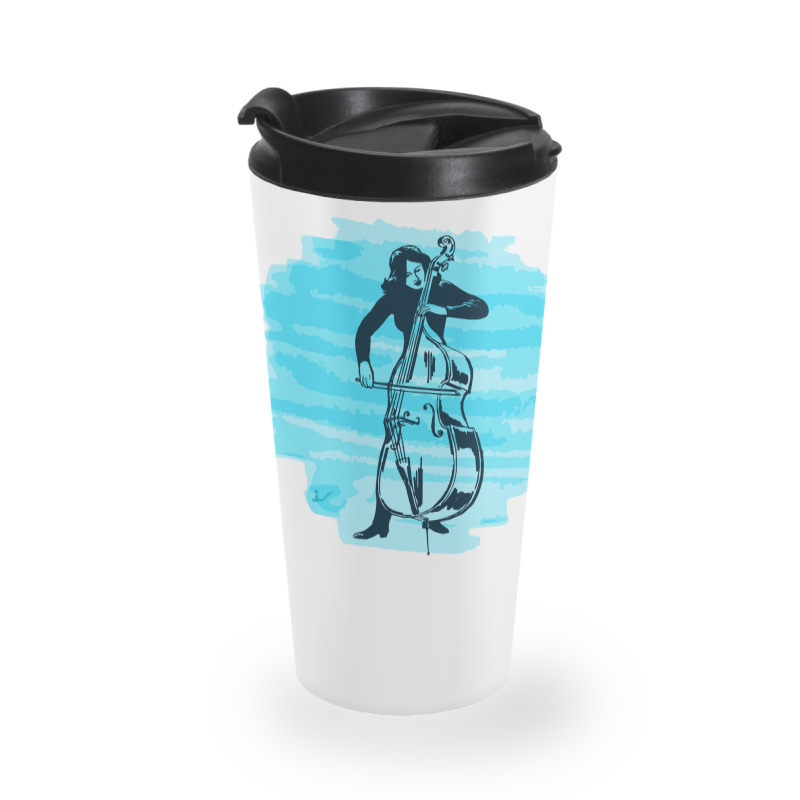 Cellist Woman Travel Mug | Artistshot