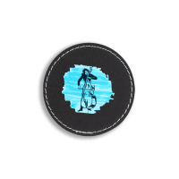 Cellist Woman Round Leatherette Patch | Artistshot