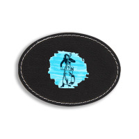 Cellist Woman Oval Leatherette Patch | Artistshot