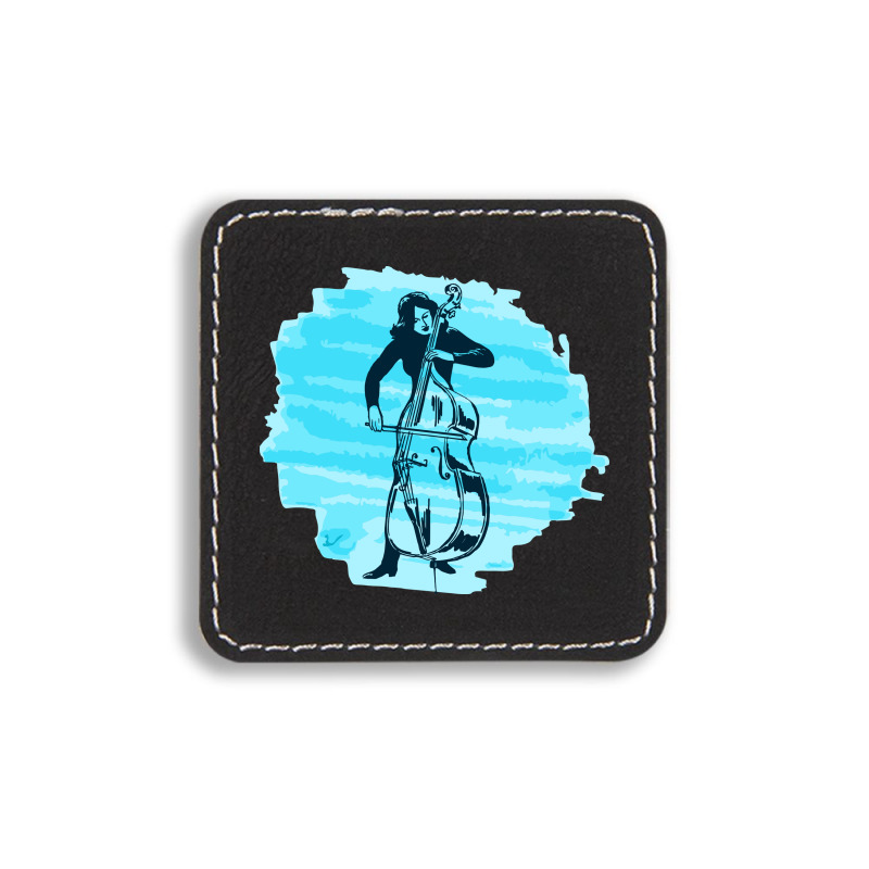 Cellist Woman Square Leatherette Patch | Artistshot