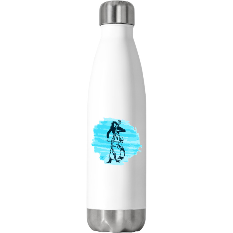 Cellist Woman Stainless Steel Water Bottle | Artistshot