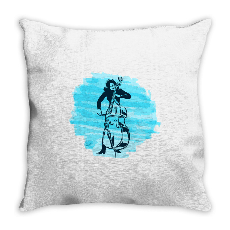 Cellist Woman Throw Pillow | Artistshot