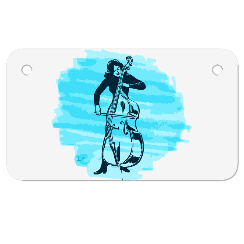 Cellist Woman Motorcycle License Plate | Artistshot