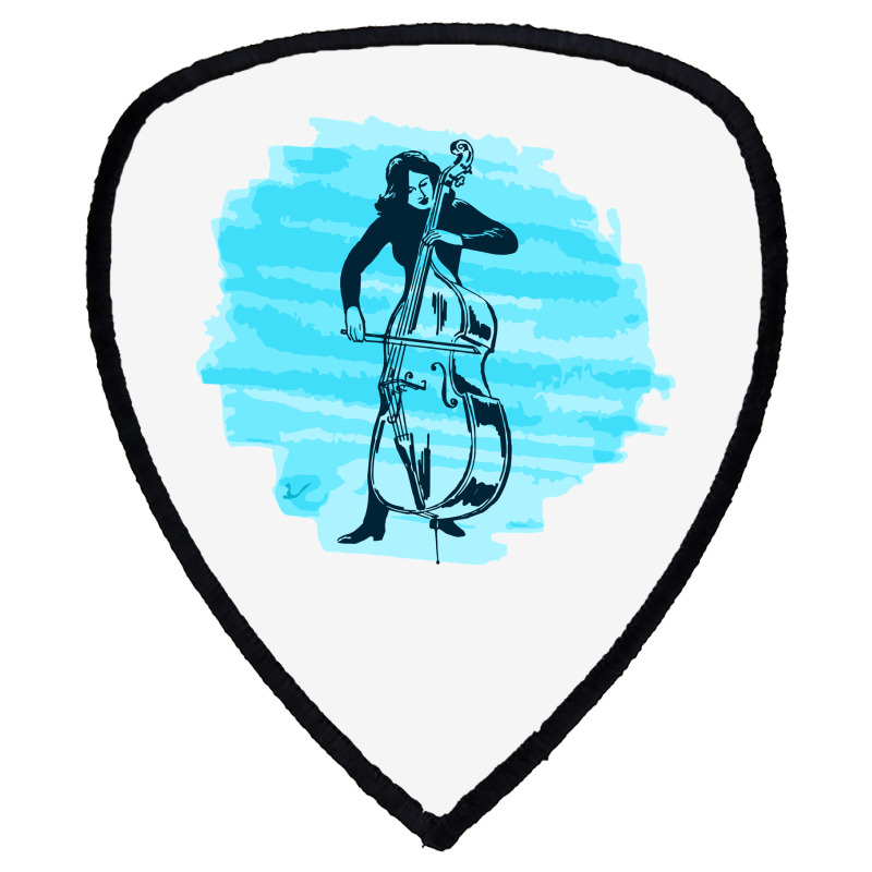 Cellist Woman Shield S Patch | Artistshot