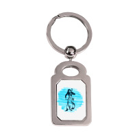 Cellist Woman Silver Rectangle Keychain | Artistshot