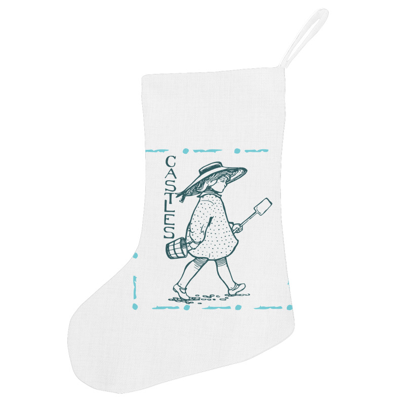 Girl With Sand Bucket Holiday Stocking | Artistshot