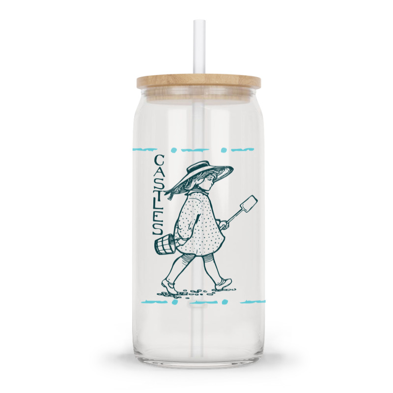 Girl With Sand Bucket Glass Tumbler | Artistshot