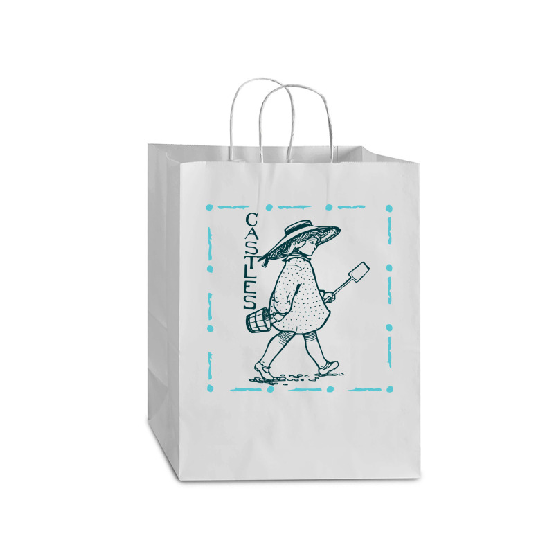 Girl With Sand Bucket Mart Paper Bag -13 X 7 X 17 | Artistshot