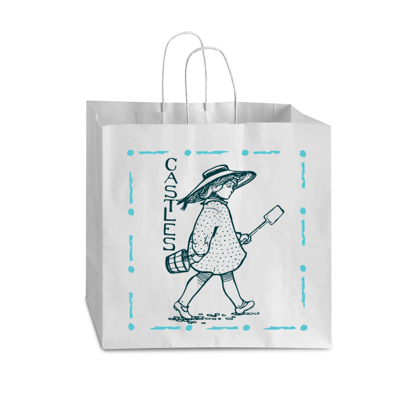 Girl With Sand Bucket Vogue Paper Bag - 16 X 6 X 12 | Artistshot