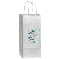 Girl With Sand Bucket Wine Paper Bag - 5 1/2 X 3 1/4 X 13 | Artistshot