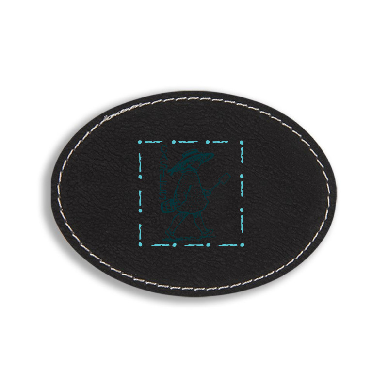 Girl With Sand Bucket Oval Leatherette Patch | Artistshot