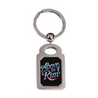 Above The Rim Basketball Silver Rectangle Keychain | Artistshot