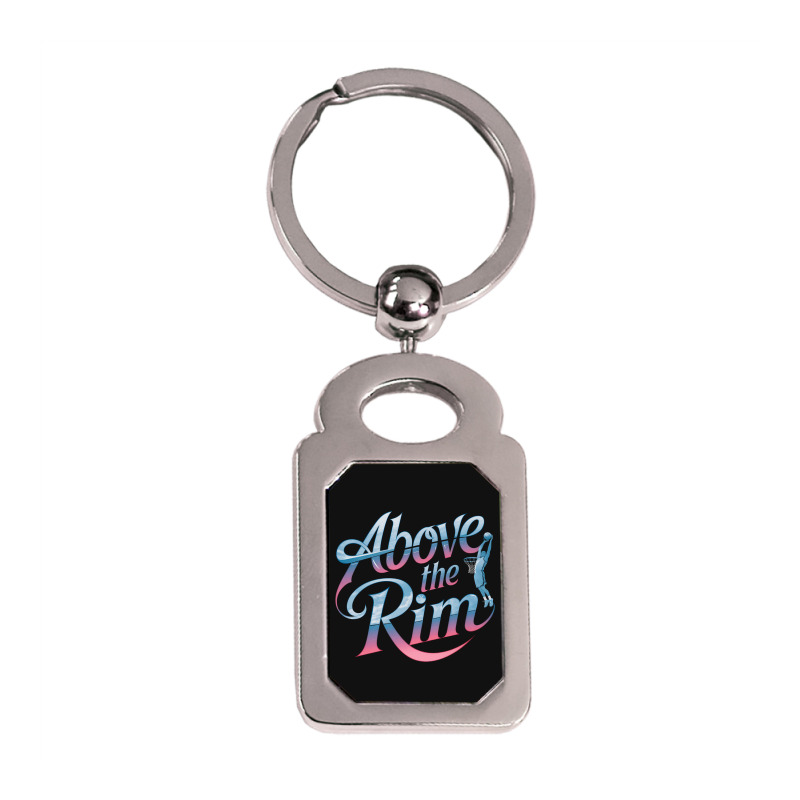 Above The Rim Basketball Silver Rectangle Keychain | Artistshot