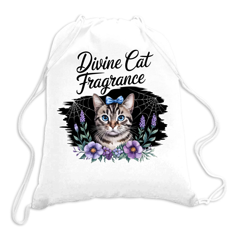 Divine Cat Fragrance Drawstring Bags | Artistshot