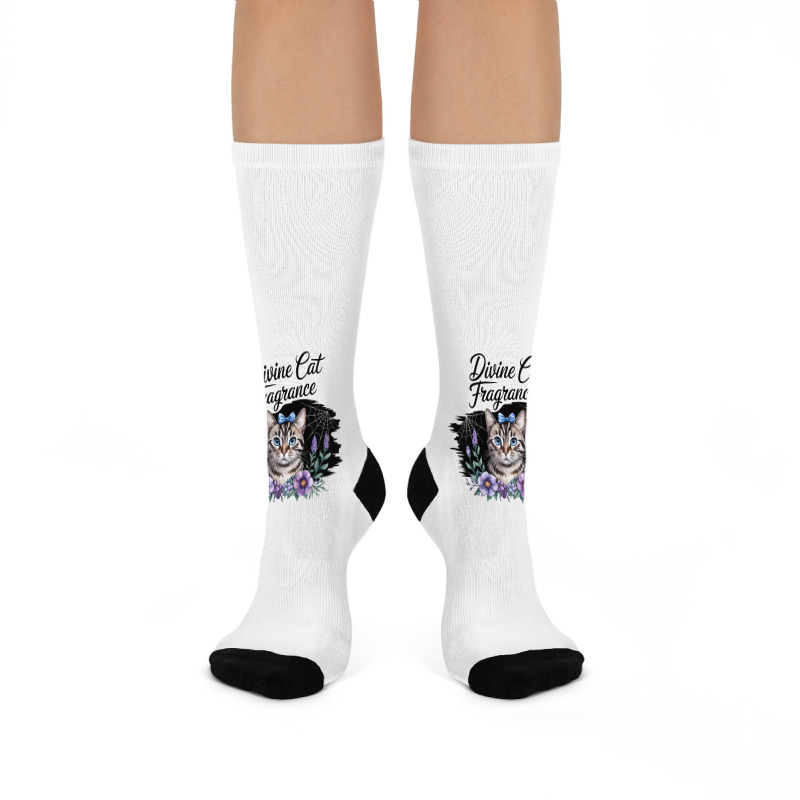 Divine Cat Fragrance Crew Socks | Artistshot