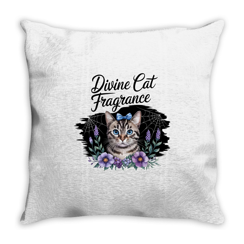 Divine Cat Fragrance Throw Pillow | Artistshot