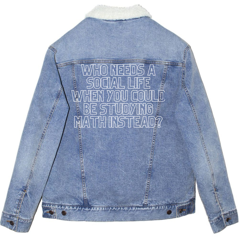 Math Lover Unisex Sherpa-lined Denim Jacket | Artistshot