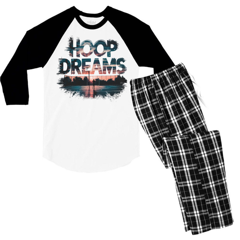 Hoop Dreams Basketball 2 F Men's 3/4 Sleeve Pajama Set | Artistshot