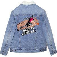 Hoops Hustle Basketball F Unisex Sherpa-lined Denim Jacket | Artistshot