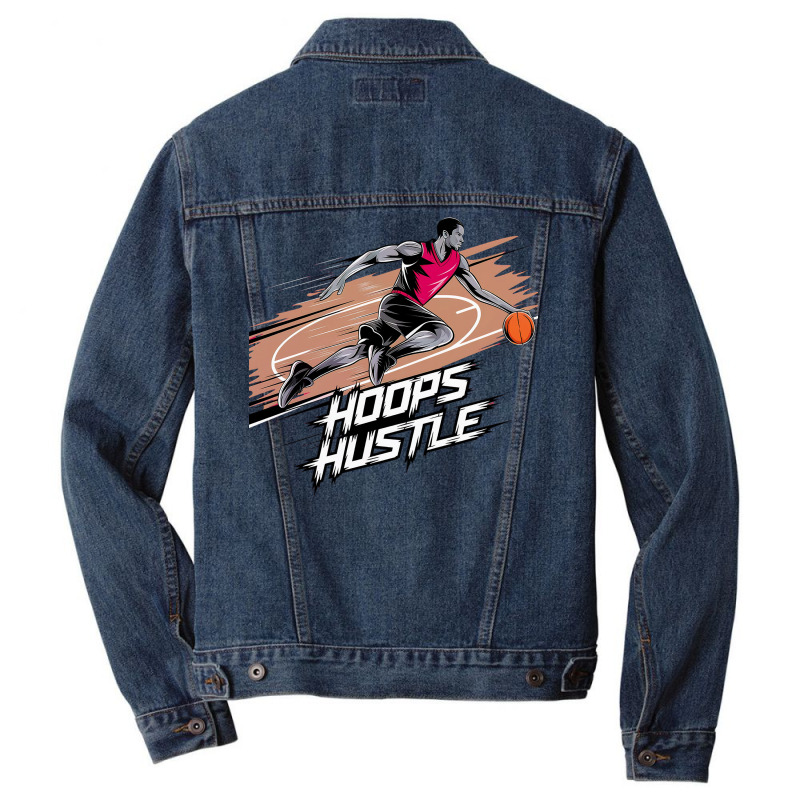 Hoops Hustle Basketball F Men Denim Jacket | Artistshot