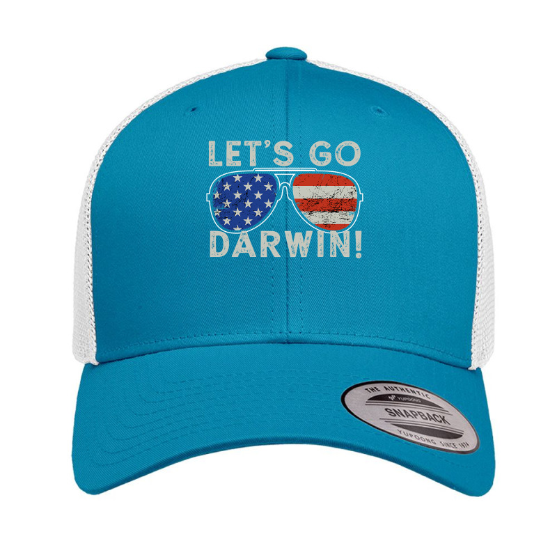 Aviator Sunglasses American Flag Let’s Go Darwin Retro Trucker Cap by new121 | Artistshot