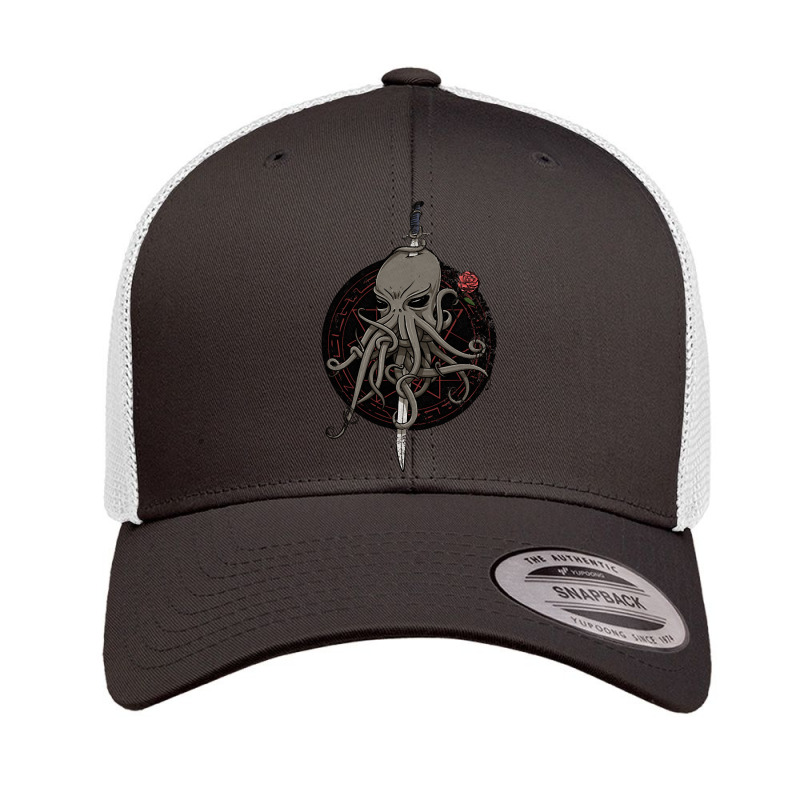 The Cthulhu Red Rose, The Cthulhu, The Savage Cthulhu, The Fierce Cthu Retro Trucker Cap | Artistshot