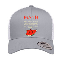 Math And Watermelons Mathematics Calculation Numbers T Shirt Retro Trucker Cap | Artistshot