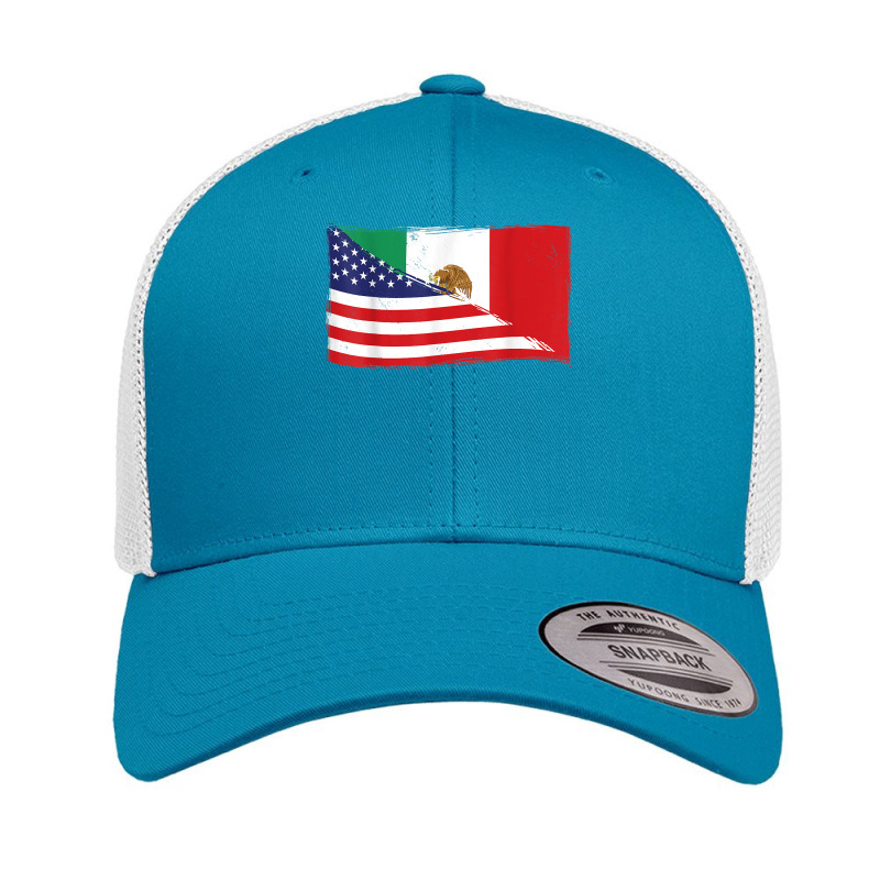 Mexican Flag Usa American Flag Proud Mexico Roots Latin T Shirt Retro Trucker Cap by cm-arts | Artistshot