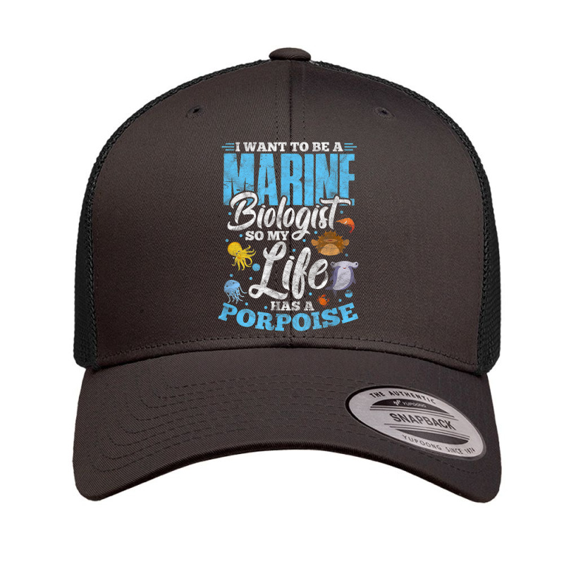 I Want To Be Marine Biologist So Life Has A Porpoise Grunge Retro Trucker Cap | Artistshot