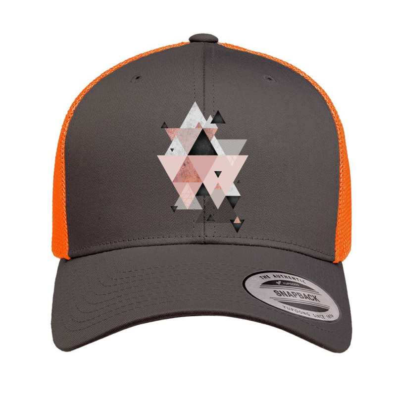 Geometric Compilation In Rose Gold And Blush Pink Retro Trucker Cap | Artistshot