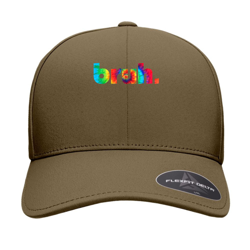 Bruh Tie Dye Brah Bro Dude Greeting Slang Funny Meme Saying New Year Seamless Cap by EllaJennifer | Artistshot