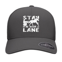 Harness Racing Stay On Your Equitation Track Horse Racer T Shirt Seamless Cap | Artistshot