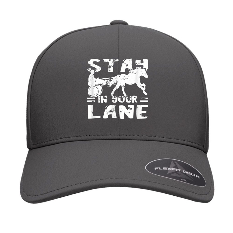 Harness Racing Stay On Your Equitation Track Horse Racer T Shirt Seamless Cap | Artistshot