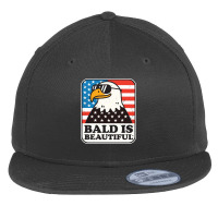 Bald Is Beautiful Patriotic Flat Bill Snapback Cap | Artistshot