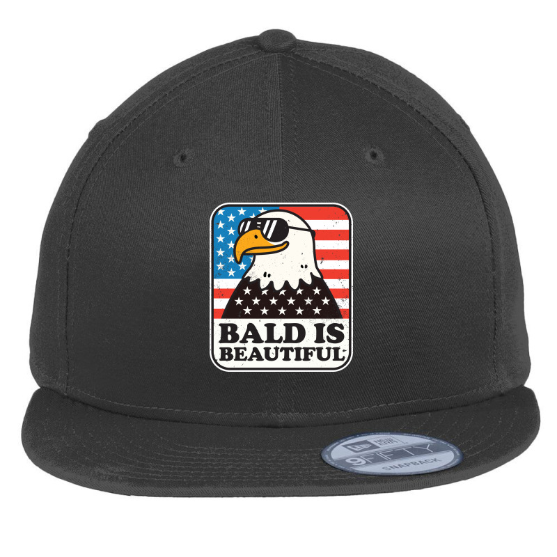 Bald Is Beautiful Patriotic Flat Bill Snapback Cap | Artistshot