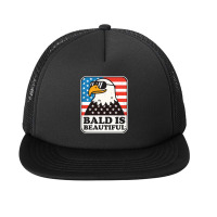 Bald Is Beautiful Patriotic Foam Snapback Hat | Artistshot