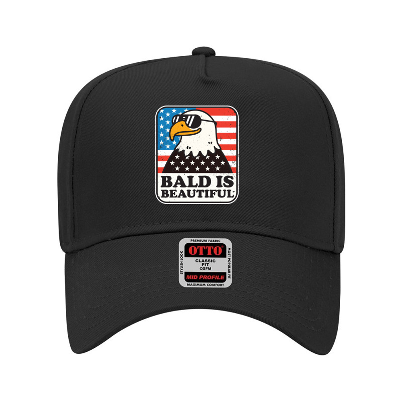 Bald Is Beautiful Patriotic Adjustable Baseball Cap | Artistshot