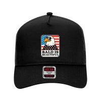 Bald Is Beautiful Patriotic Mesh Back Trucker Hat | Artistshot