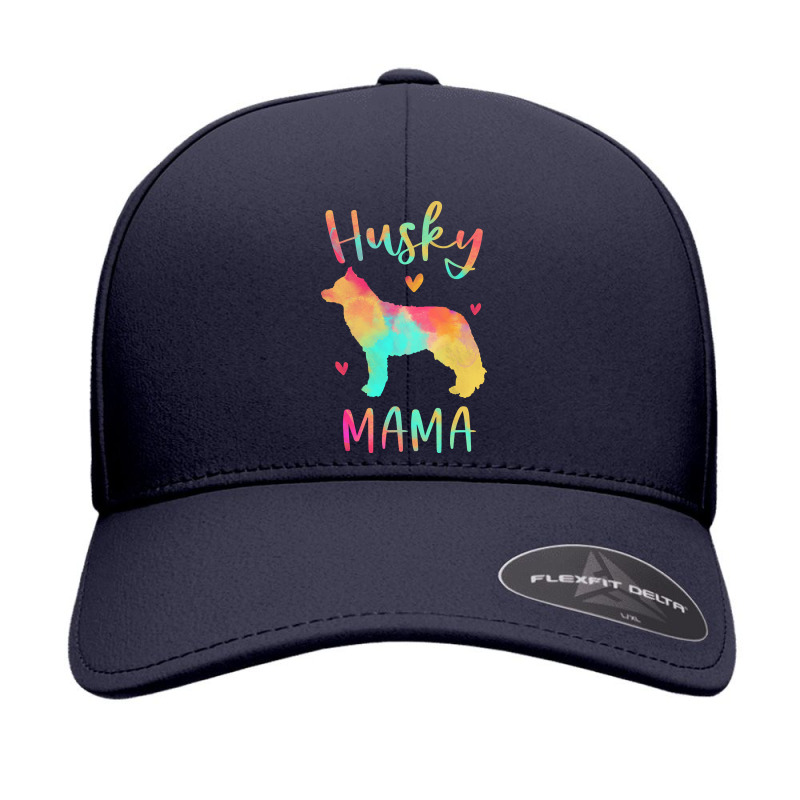 Husky Mama Colorful Siberian Husky Gifts Dog Mom Pullover Hoodie Seamless Cap by cm-arts | Artistshot