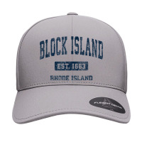 Block Island Rhode Island Ri Vintage Athletic Sports Design Seamless Cap | Artistshot