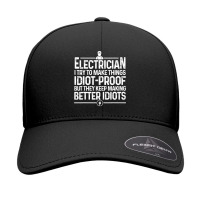 Funny Electrician Art Men Dad Lineman Electronics Engineers Seamless Cap | Artistshot