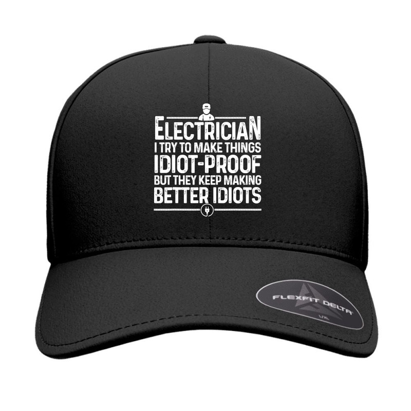 Funny Electrician Art Men Dad Lineman Electronics Engineers Seamless Cap by CUSER3772 | Artistshot